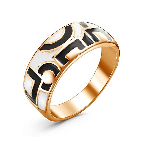 Gold plated ring. Enamel