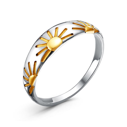 Silver and gold plated ring. Belt