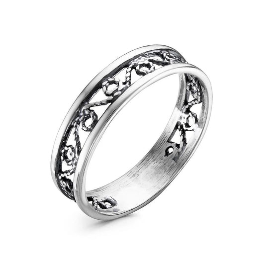 Lace silver plated ring