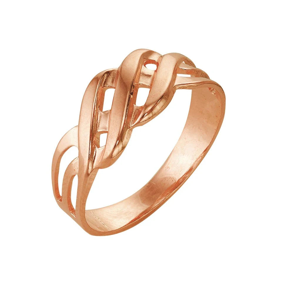 Braid gold plated ring