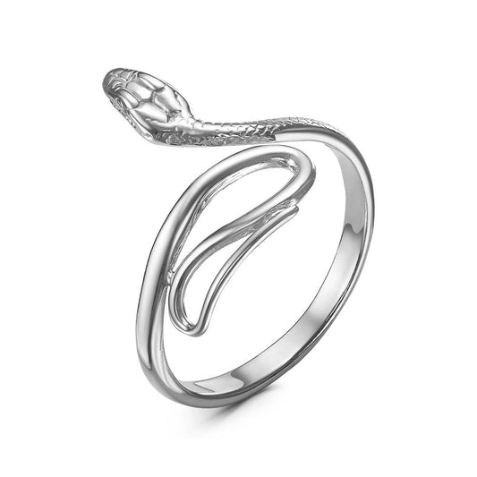 Snake silver plated ring