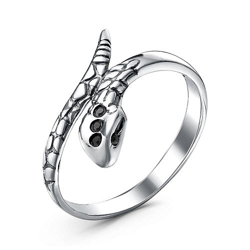 Snake silver plated ring