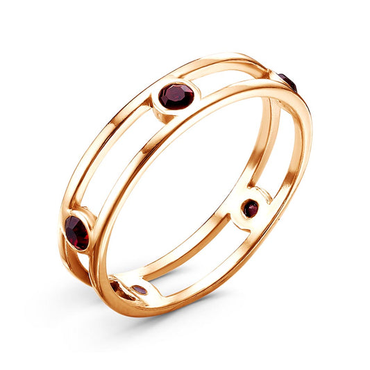 Gold plated ring with cubic zirconia