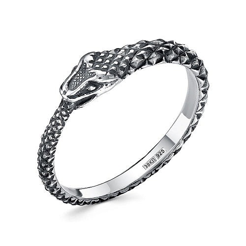 Snake silver plated ring