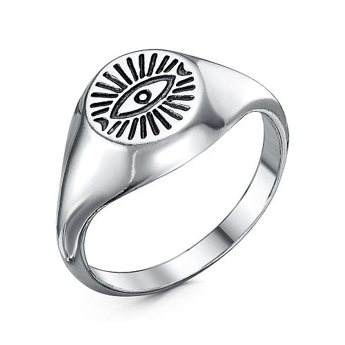 Eye of Ra silver plated ring