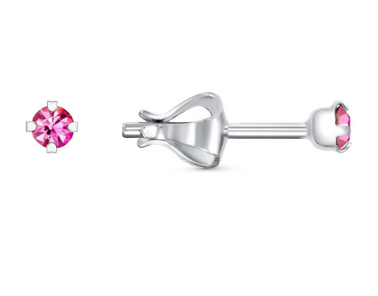 Earrings silver plated with cubic zirconia