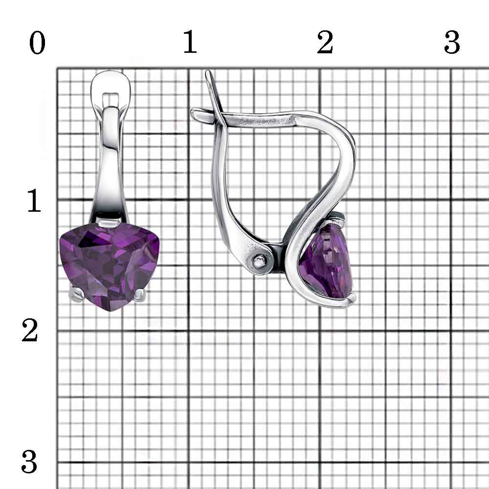 Earrings silver plated with cubic zirconia