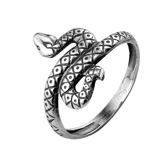 Snake silver plated ring