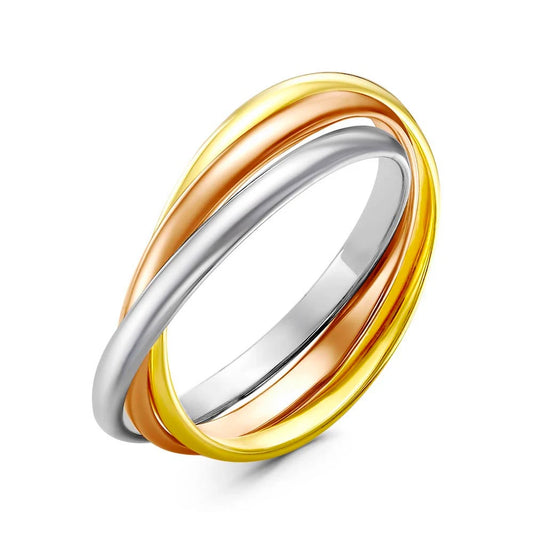 Trinity ring. Gold and silver plated