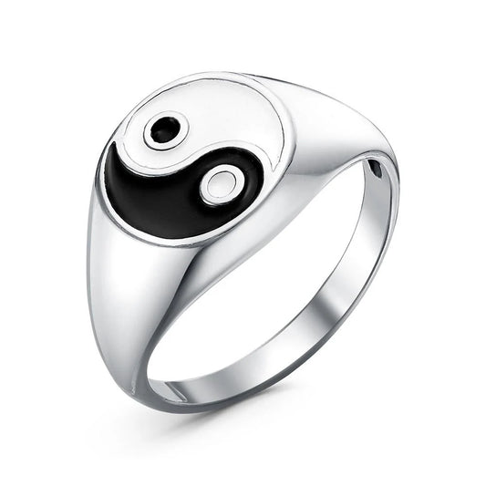 Silver plated ring. Enamel