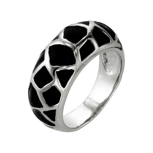 Silver plated ring. Enamel
