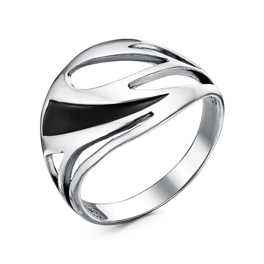 Silver plated ring. Enamel