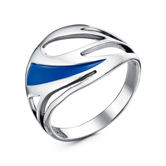Silver plated ring. Enamel