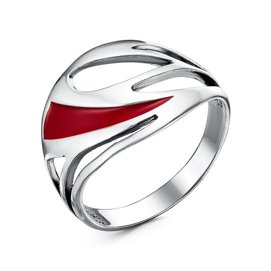 Silver plated ring. Enamel